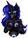  absurd_res alpha_channel anthro areola big_breasts black_fur blue_hair breasts equine erect_nipples eyeshadow fangs female friendship_is_magic fur hair hand_on_breast happyanthro hi_res horn looking_at_viewer makeup mammal my_little_pony navel nightmare_moon_(mlp) nipple_pinch nipples pinch purple_nipples slit_pupils smile solo tongue tongue_out unicorn 