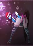  anthro bent_over butt christmas clothed clothing equine female hat holidays horse looking_at_viewer mammal pussy santa_hat smile solo standing unistaart 