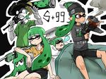  2016 bed bike_shorts cephalopod clothing female group gun hat holding_object holding_weapon humanoid inkling looking_at_viewer male marine nintendo not_furry pointy_ears ranged_weapon shorts sitting sleeping splatoon squid video_games weapon にしくんsp 