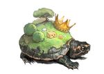  box bush claws crown grass level-00 no_humans original spoken_ellipsis tree triangle_mouth turtle 
