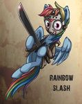  2016 bloodshot_eyes clothing equine female friday_the_13th friendship_is_magic hockey_mask jason_voorhees machete mammal mask melee_weapon my_little_pony pegasus rainbow_dash_(mlp) starbat weapon wings 