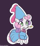  alasou costume equine eyelashes female friendship_is_magic green_eyes hooves horn mammal my_little_pony purple_background simple_background smile solo sweetie_belle_(mlp) unicorn 