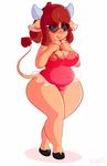  belly bovine clothed clothing mammal miss_moosie slightly_chubby swimsuit 