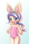  2012 alternate_species blue_eyes blush breasts bunny_costume child clothing diamond_tiara_(mlp) fake_ears fake_rabbit_ears female flat_chested friendship_is_magic hair human humanized humanoid jinzhan lingerie mammal multicolored_hair my_little_pony not_furry solo teddy_(clothing) two_tone_hair young 