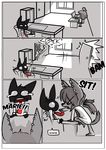  angry animal_crossing anthro canine cat comic darkminou english_text feline female isabelle_(animal_crossing) mammal nintendo scared sherly_karu surprise text video_games 