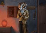  anthro clothed clothing dreamworks efudek feline female kung_fu_panda mammal master_tigress solo standing stripes tiger 
