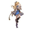  alternate_costume blonde_hair boots bow detached_sleeves frilled_skirt frills full_body granblue_fantasy kimi_to_boku_no_mirai knee_boots long_hair looking_at_viewer looking_back minaba_hideo official_art open_mouth ponytail short_sleeves skirt smile solo standing transparent_background vira_lilie wrist_cuffs yellow_eyes 