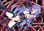  bar_censor blush breast_sucking breasts breasts_outside censored iris_heart kami_jigen_game_neptune_v neptune_(series) one_eye_closed purple_hair restrained solo symbol-shaped_pupils tentacle_sex tentacles torn_clothes vaginal vesperia 