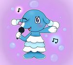  &lt;3 blush brionne bubble cute female looking_at_viewer mammal marine microphone musical_note nintendo one_eye_closed pinniped pok&eacute;mon seal singing toadettegirl_(artist) video_games wink 