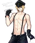  1boy blonde_hair blue_eyes dash10 eizen_(tales) evil_grin gloves grin hat leather male_focus naughty_face smile smirk solo tagme tales_of_(series) tales_of_berseria teeth 