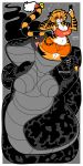 :3 anthro bell big_breasts black_scales black_stripes breasts cellphone cleavage clothed clothing cobra crop_top fangs feline female female_pred female_prey fur hair holding_object hypnofood larger_female mammal midriff multicolored_fur naga navel non-mammal_breasts open_mouth oral_vore orange_fur orange_hair phone red_eyes reptile sascha_(hypnofood) scales scalie selfie shirt short_hair shorts size_difference slit_pupils smaller_female snake soft_vore spiral_eyes stripes tail_tuft thick_thighs tiger tuft vore white_fur wide_hips 