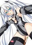  black_heart breasts crying highres leotard meimu_(infinity) neptune_(series) noire pussy_juice tears twintails white_hair 