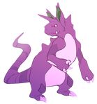  alpha_channel biped feral horn male mnstr nidoking nintendo pok&eacute;mon simple_background smile solo standing teeth transparent_background video_games 