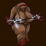  big_breasts bra breasts claws cleavage clothed clothing electricity eyeless female huge_breasts morari nightmare_fuel overweight panties quake shambler simple_background slightly_chubby solo teeth underwear wide_hips 