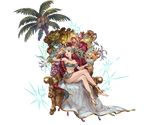  :o anklet antenna_hair apple apricot_(fruit) aqua_bikini armlet bandeau bangle barefoot bikini bracelet breasts cherry cleavage cocktail_umbrella coconut crossed_legs crystal cup de_la_fille drinking_glass earrings eating floating_hair food fruit full_body gem granblue_fantasy grapes green_eyes green_hair hair_ornament holding holding_cup holding_food holding_fruit ice_cream jewelry large_breasts lime_(fruit) long_hair minaba_hideo multicolored_hair navel necklace official_art open_mouth palm_tree parfait pear pineapple rainbow_hair ring showgirl_skirt sitting smile solo sparkle strapless sundae swimsuit throne transparent_background tree twintails wafer_stick 