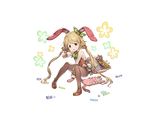  animal_ears blonde_hair brown_eyes bunny bunny_ears bunnysuit coin dice dice_hair_ornament fake_animal_ears full_body futaba_anzu granblue_fantasy hair_ornament hair_ribbon idolmaster idolmaster_cinderella_girls long_hair low_twintails minaba_hideo official_art open_mouth pantyhose ribbon solo transparent_background twintails 
