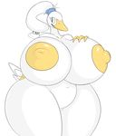  anthro avian big_breasts bird breasts duck female looking_at_viewer pcred566 simple_background smile voluptuous white_background wide_hips 