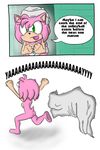  amy_rose breasts butt comic drying_off female green_eyes hedgehog mammal public_shower sandunky sonic_(series) text towel video_games 