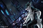  armor discordnight gear gun invalid_background muscular ranged_weapon science_fiction sergal teeth vaho weapon 