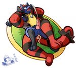  canine cum feline incineroar knot lucario male male/male mammal nintendo pok&eacute;mon ventkazemaru video_games 