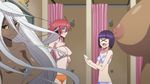  4girls black_sclera cyclops dark_skin doppel_(monster_musume) manako monster_musume_no_iru_nichijou multiple_girls nipples red_hair tagme tionishia white_hair zombina 