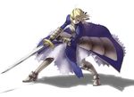  ahoge ame_(conronca) armor artoria_pendragon_(all) bad_id bad_pixiv_id blonde_hair fate/stay_night fate_(series) green_eyes saber solo sword weapon 
