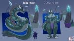  anthro aquatic_dragon bodily_fluids bulge claws clothing dragon erection frill_(anatomy) genital_fluids genitals head_crest head_frill hi_res horn leviathan male marine masterelrest penis precum serpentine solo speedo swimwear 