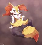  2016 blush braixen breasts canine female fox fur hi_res looking_at_viewer mammal nintendo nipples nude pok&eacute;mon pussy red_eyes solo vertical_pussy video_games white_fur yellow_fur 