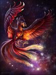  avian bird dust feathers fenix feral fire galaxy light magic mythical phenix pheonix phoenix red-izak shine shiny star wings 