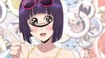  cyclops manako monster_musume_no_iru_nichijou multiple_girls purple_hair sun_glasses tagme 