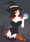  anthro canine chide clothed clothing costume digital_media_(artwork) female fur hair halloween hat holidays looking_at_viewer magic_user mammal rubber smile witch witch_hat 