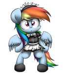  :&lt; alpha_channel blush clothing cutie_mark equine female friendship_is_magic hair heavymetalbronyyeah looking_at_viewer maid_uniform mammal multicolored_hair my_little_pony pegasus rainbow_dash_(mlp) semi-anthro solo standing uniform wide_eyed wings 