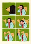  canine clothing dog human joan_cornella male mammal necktie smile surprise what 