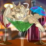  alcohol anthro bar bat beverage bubble canine eyewear female flying_fox fox gem glasses hybrid izzy mammal martini micro shiarah solo straw teacup_fox umbrella wine wine_glass winged_fox wings 