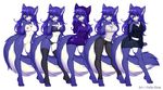  anthro areola breasts canine clothed clothing female fox looking_at_viewer mammal multiple_images nipples nude panties pollo-chan smile solo standing underwear wide_hips 