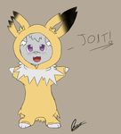  2016 ambiguous_gender blush clothed clothing digital_media_(artwork) eeveelution espurr feline fur jolteon mammal nintendo open_mouth pok&eacute;mon simple_background skyffan smile solo video_games 