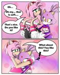  amy_rose blaze_the_cat breasts butt butt_grab clothing comic dialogue feline female female/female gloves green_eyes hand_on_butt hedgehog mammal sonic_(series) text video_games yellow_eyes 