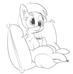  derpy_hooves_(mlp) ear_tuft equine female friendship_is_magic hair mammal my_little_pony pabbley pegasus pillow raised_eyebrows simple_background sketch smile solo tuft white_background wide_eyed wings 