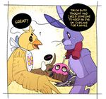  2015 animatronic avian bird bonnie_(fnaf) chica_(fnaf) chicken cupcake_(fnaf) five_nights_at_freddy&#039;s lagomorph leeffi machine mammal rabbit robot video_games 
