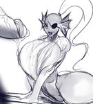  anthro ber00_(artist) big_breasts breasts cum cum_on_breasts cum_on_face erection female fish huge_breasts male marine penis undertale undyne video_games 