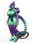  3d_(artwork) android anthro buttplug cyber_dragon digital_media_(artwork) dragon female green_skin idsaybucketsofart latex_skin machine reptile robot scalie sex_toy solo tattoo tribal_tattoo vera-01 