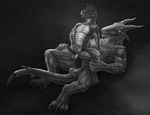 anal anthro argonian balls black_and_white black_scales daedroth duo erection invalid_tag klongi land-shark male male/male monochrome nude on_top penetration penis reverse_cowgirl_position scales scalie sex the_elder_scrolls video_games 