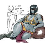  alien big_breasts breasts cleavage clothed clothing crossgender darkseid female huge_breasts human humanoid male mammal redfred size_difference skimpy small_dom_big_sub villainous 