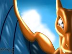  2016 absurd_res blue_eyes charizard close-up dragon fangs feral force_six hi_res looking_at_viewer membranous_wings nintendo pok&eacute;mon simple_background solo stare video_games wings 