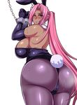  1girl ass breasts dark_skin huge_ass huge_breasts ingrid_(taimanin_asagi) long_hair megane_man pink_hair ponytail solo taimanin_asagi 