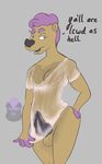  anthro clothing digital_media_(artwork) fan_character gigi knot mammal mustelid otter radicalweegee shirt wet_shirt wide_hips 