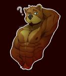  abs armpits bear body_hair fur_patterns green_eyes happy_trail looking_at_viewer male mammal muscular ninjatertel sieg 