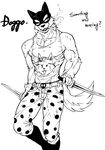  anthro canine doggo english_text knife male mammal sasamix solo text undertale video_games 