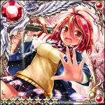  .hack//g.u. 1girl ahoge angel blush cherry_blossoms contemporary embarrassed gem guilty_dragon kanipanda open_mouth petals plaid plaid_skirt red_eyes red_hair school_uniform short_hair skirt solo star sweater_vest wings yowkow_(.hack//) 