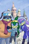  anthro avian bird clothing coat detailed_background eyewear gloves goggles hawk jacket jet_the_hawk pants scarf snow sonic_(series) sonic_riders storm_the_albatross swallowing v-mordecai wave_the_swallow 